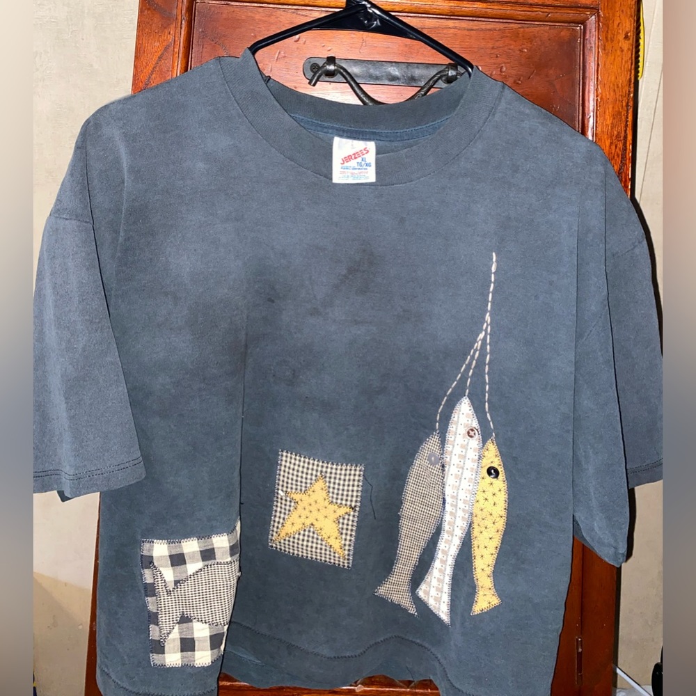 Vintage | 90s Customized Jerzees Crop Top T shirt